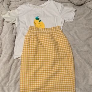 Yellow & White 2-piece Set